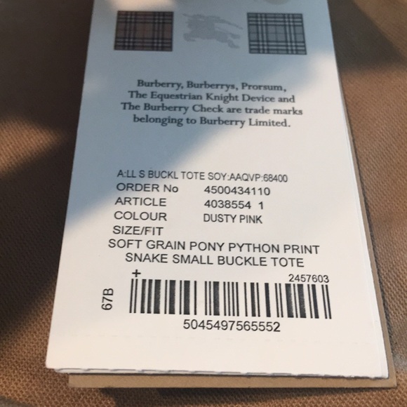 Sold NWT Burberry Buckle Handbag - Picture 3 of 8